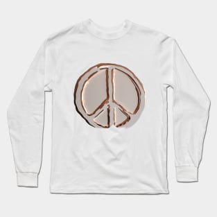 Peace Sign Rose Gold Shadow Silhouette Anime Style Collection No. 267 Long Sleeve T-Shirt